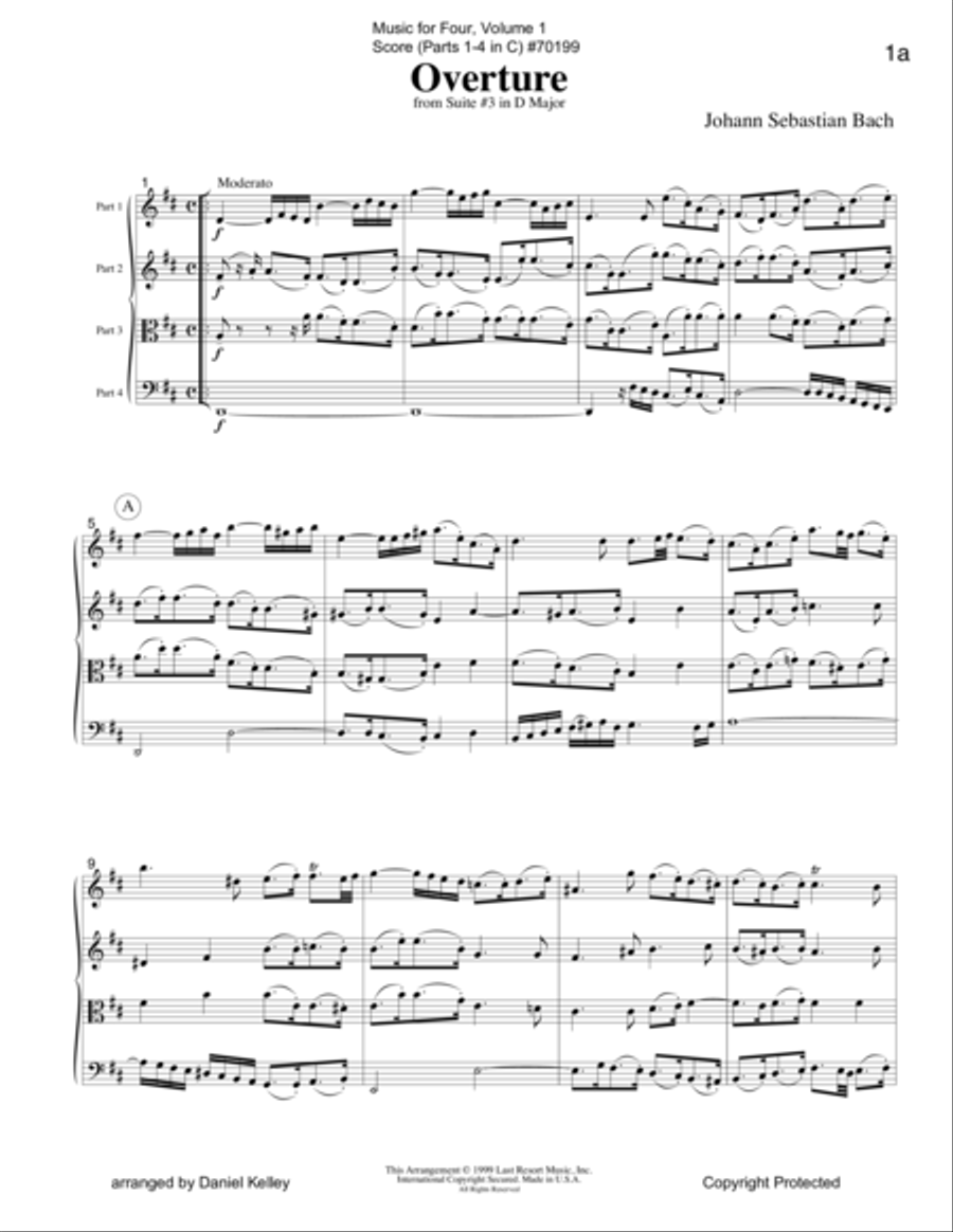 Music for Four, Volume 1 Score Large Ensemble scores gallery preview page 1