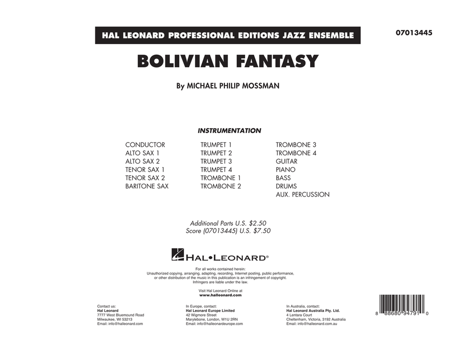 Bolivian Fantasy - Conductor Score (Full Score)