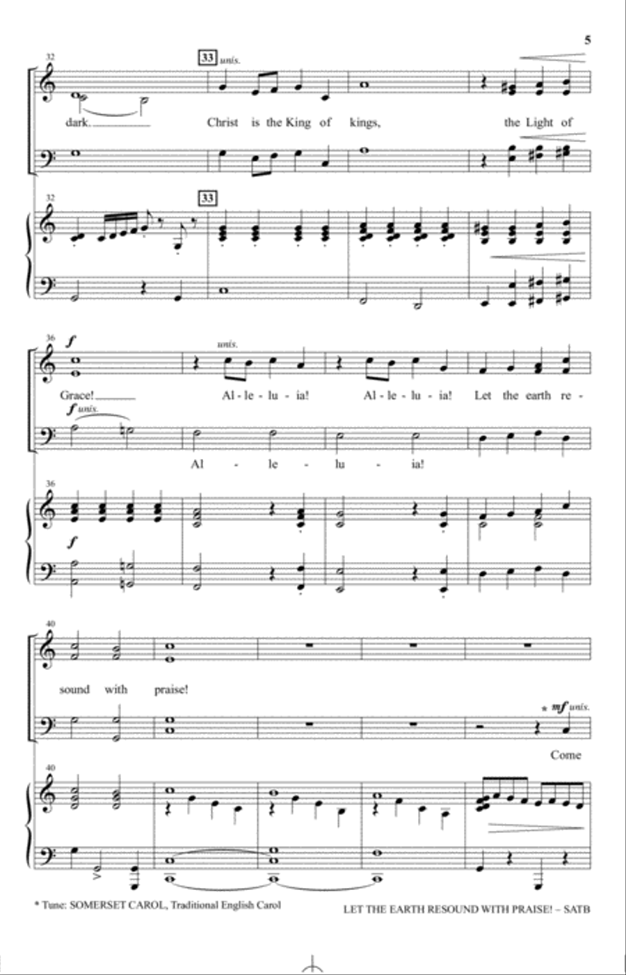 Let The Earth Resound With Praise! 4-Part scores gallery preview page 4