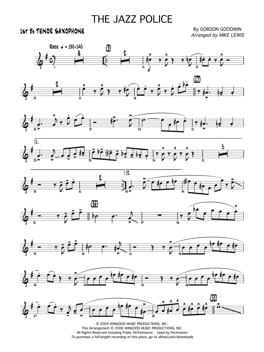 The Jazz Police: B-flat Tenor Saxophone