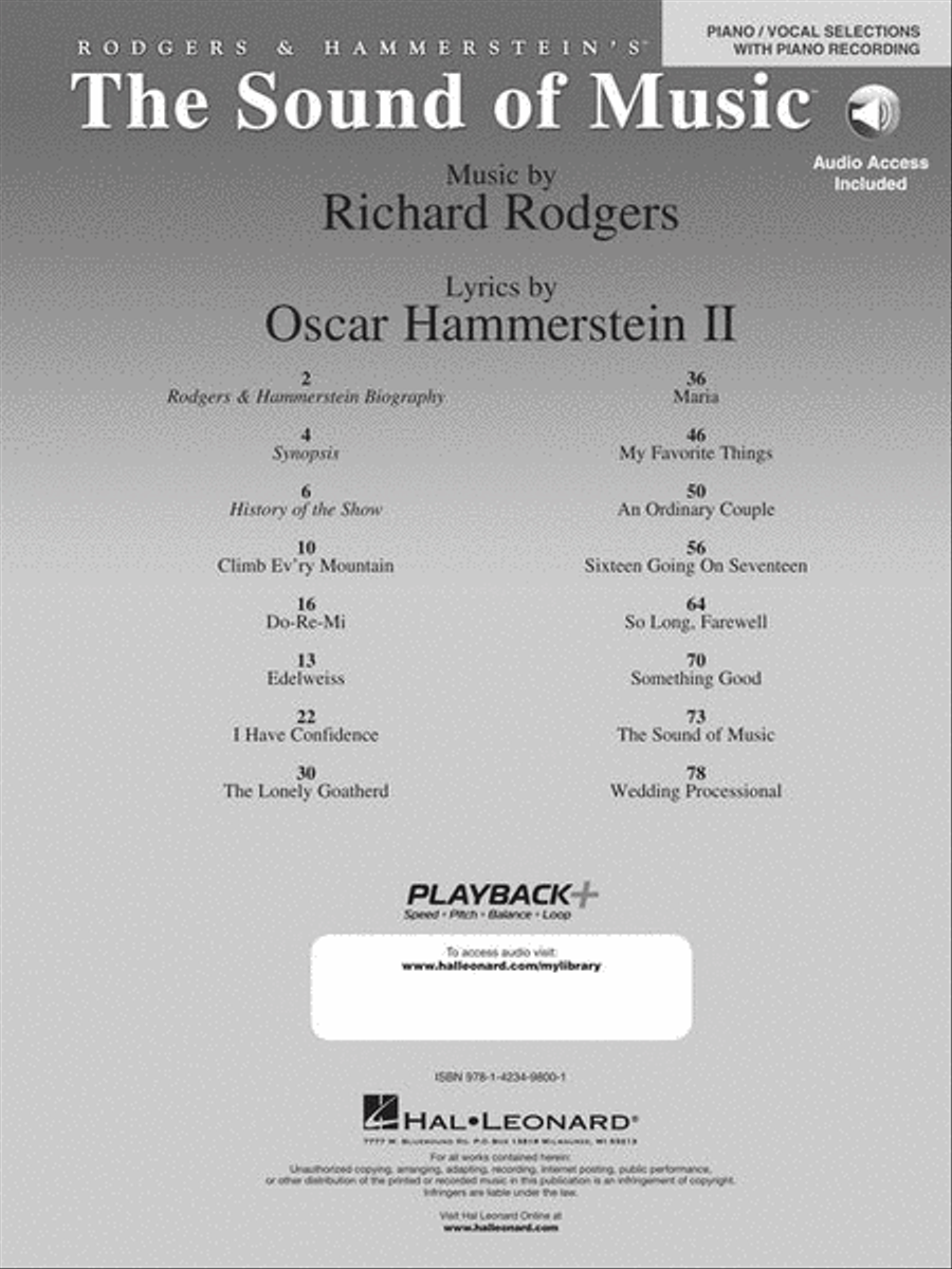 The Sound of Music Piano, Vocal scores gallery preview page 4