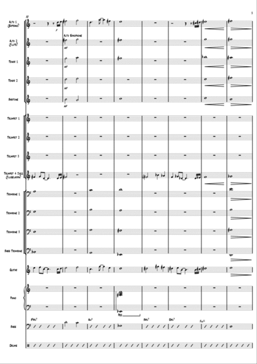 A Song For Rick Jazz Ensemble scores gallery preview page 5
