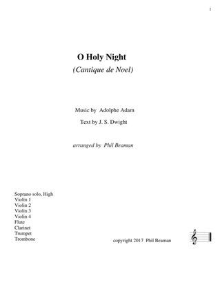 O Holy Night - Soprano, Orchestra