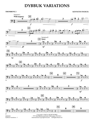 Dybbuk Variations - Trombone 2