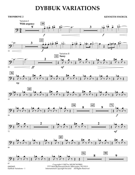Dybbuk Variations - Trombone 2