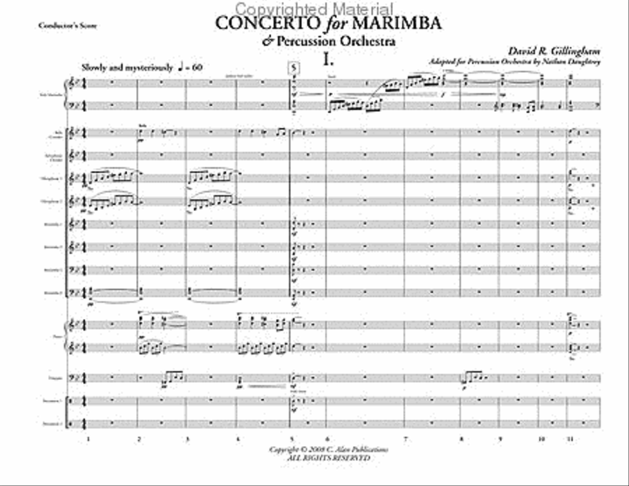 Concerto No. 2 for Marimba and Percussion Orchestra Percussion Ensemble scores gallery preview page 2