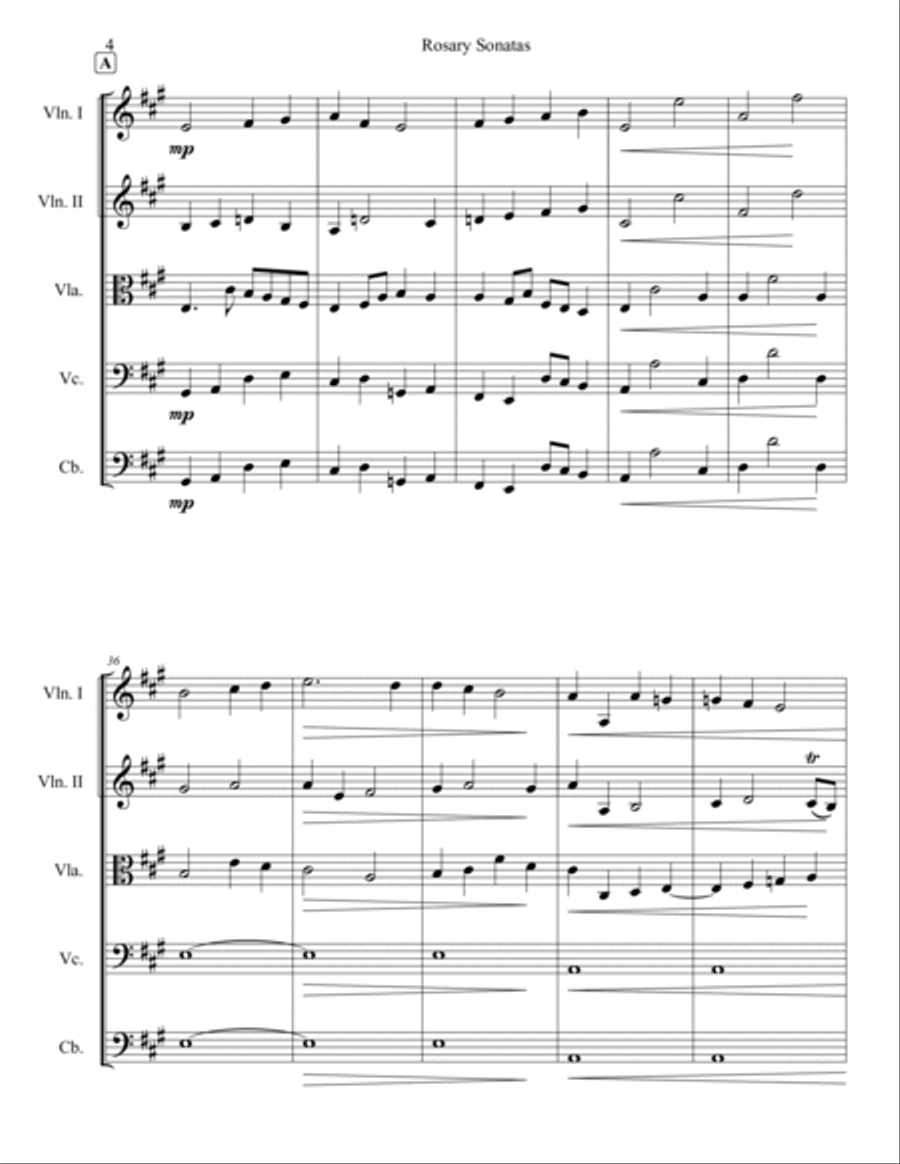 Rosary Sonatas: II. The Visitation String Quintet scores gallery preview page 6