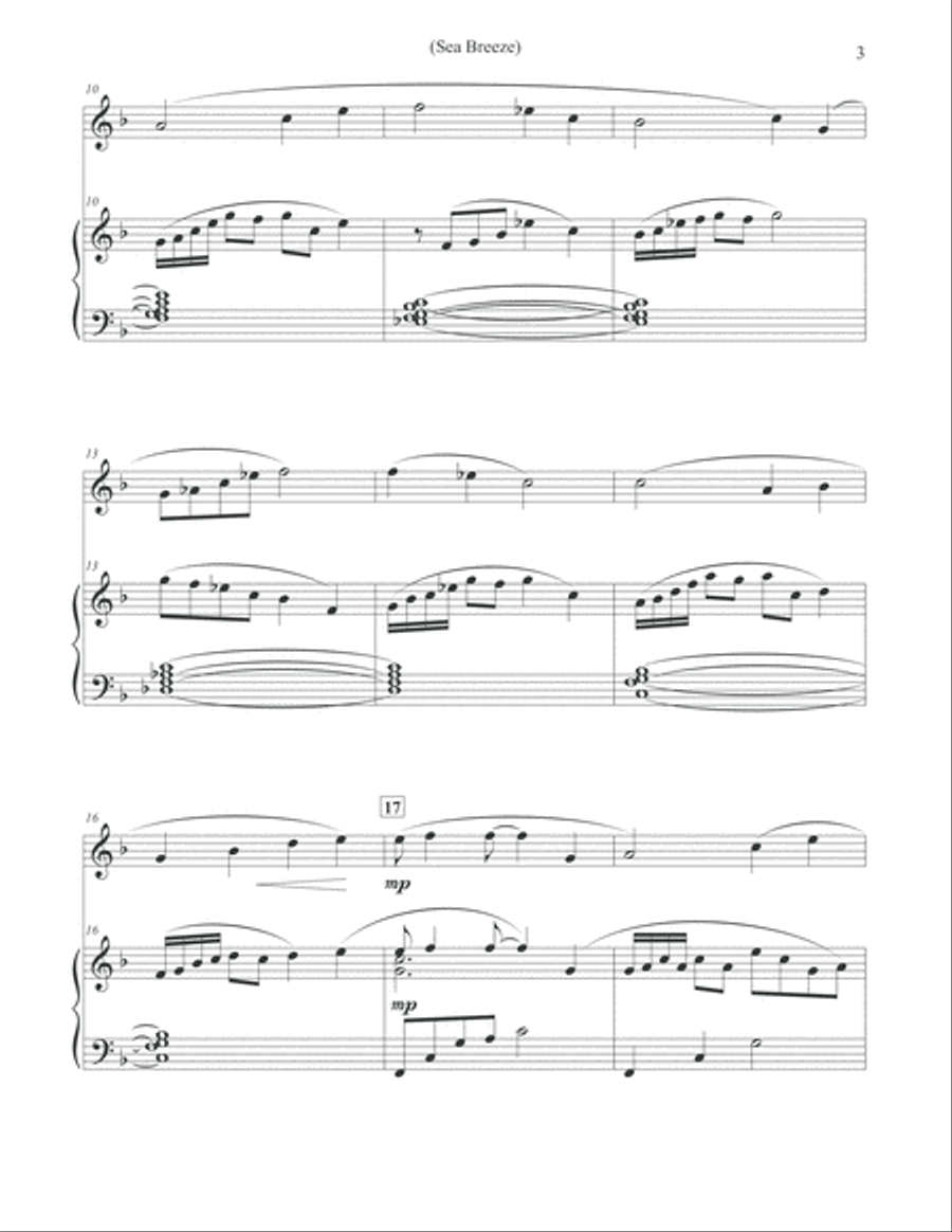 Sea Breeze - Flute & Piano Flute Solo scores gallery preview page 3