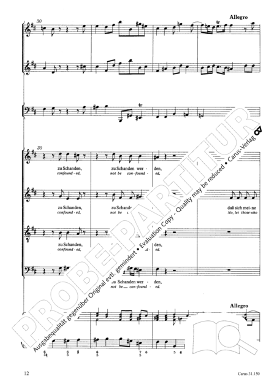 O my Lord, I long for thee (Nach dir, Herr, verlanget mich) 4-Part scores gallery preview page 15