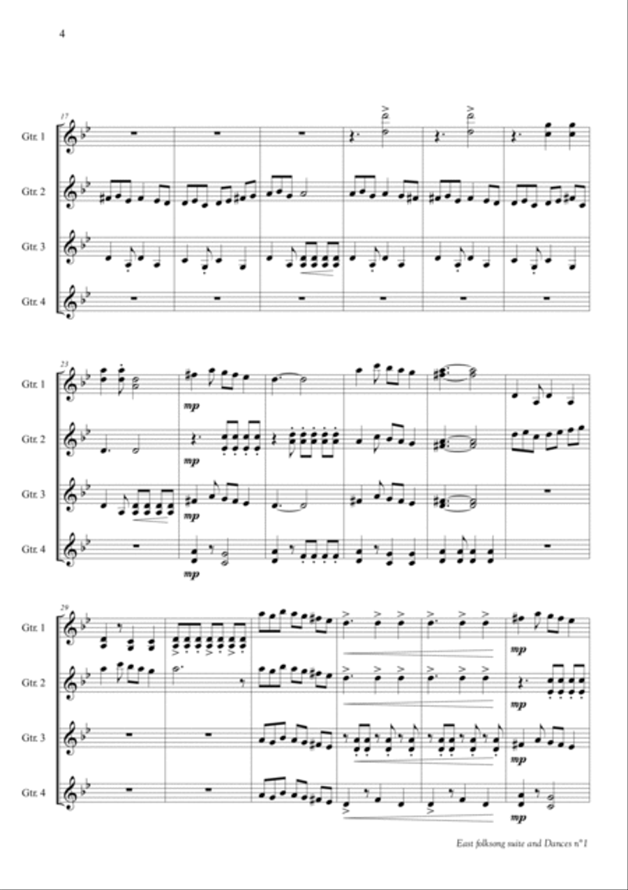 East folksong and Dance N:1 - Score Only Chamber Music scores gallery preview page 6