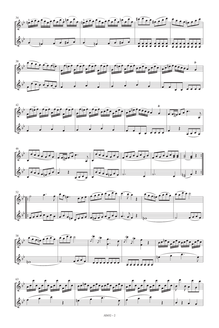Six Sonatas for the Violin String Duet scores gallery preview page 6