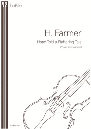 Book cover for Farmer - Hope Told a Flattering Tale, 2nd violin accompaniment
