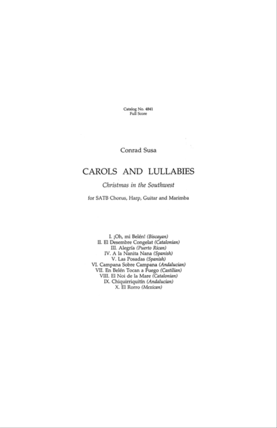 Carols and Lullabies (Full Score) Choir scores gallery preview page 12