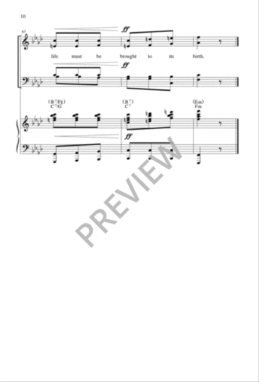 The Lord of the Earth 4-Part scores gallery preview page 9