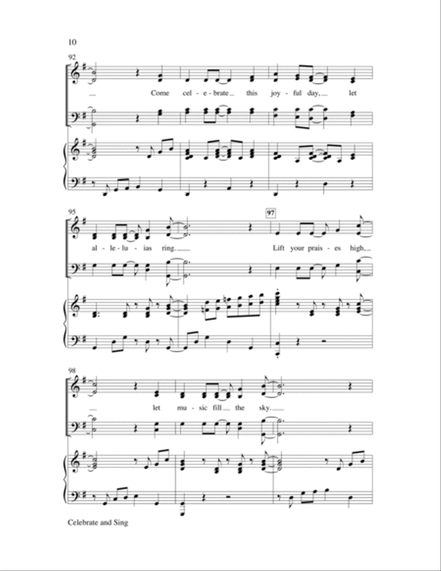 Celebrate and Sing 4-Part scores gallery preview page 10