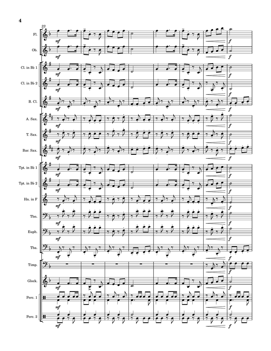 Friendship March For Concert Band Concert Band scores gallery preview page 4
