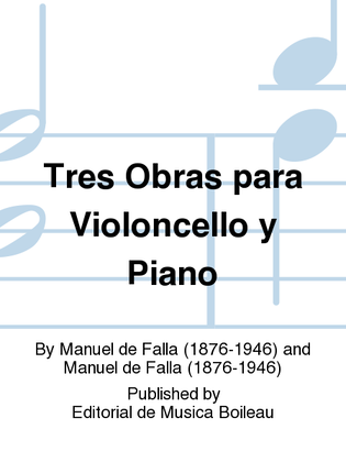 Book cover for Tres Obras para Violoncello y Piano