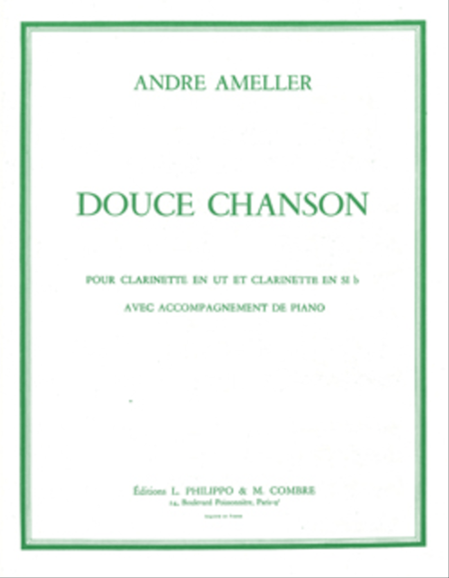Douce chanson Douce chanson Clarinet Solo scores gallery preview page 1