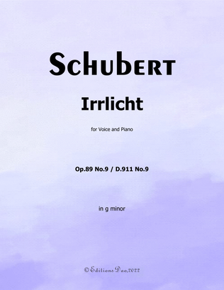 Irrlicht, by Schubert, in g minor