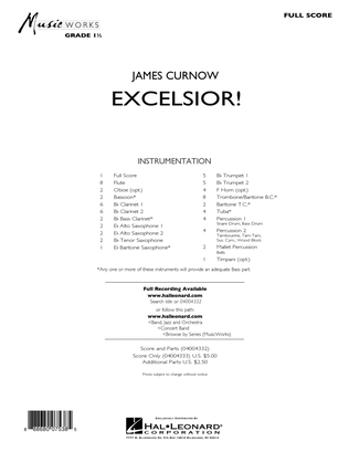 Book cover for Excelsior! - Conductor Score (Full Score)