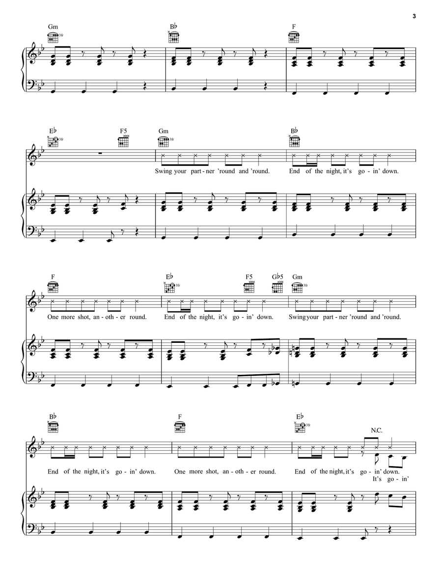 Timber Piano, Vocal, Guitar scores gallery preview page 3