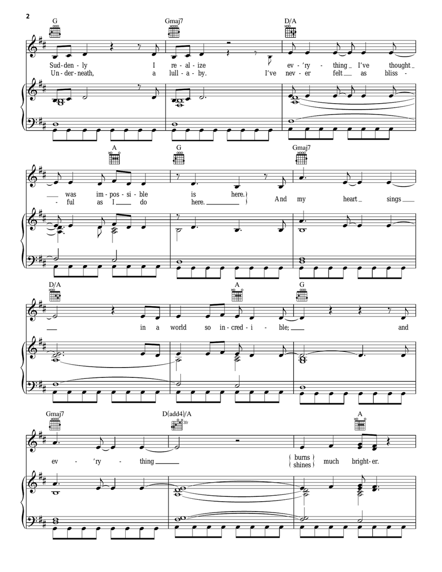 Northern Lights Northern Lights Piano, Vocal, Guitar scores gallery preview page 2