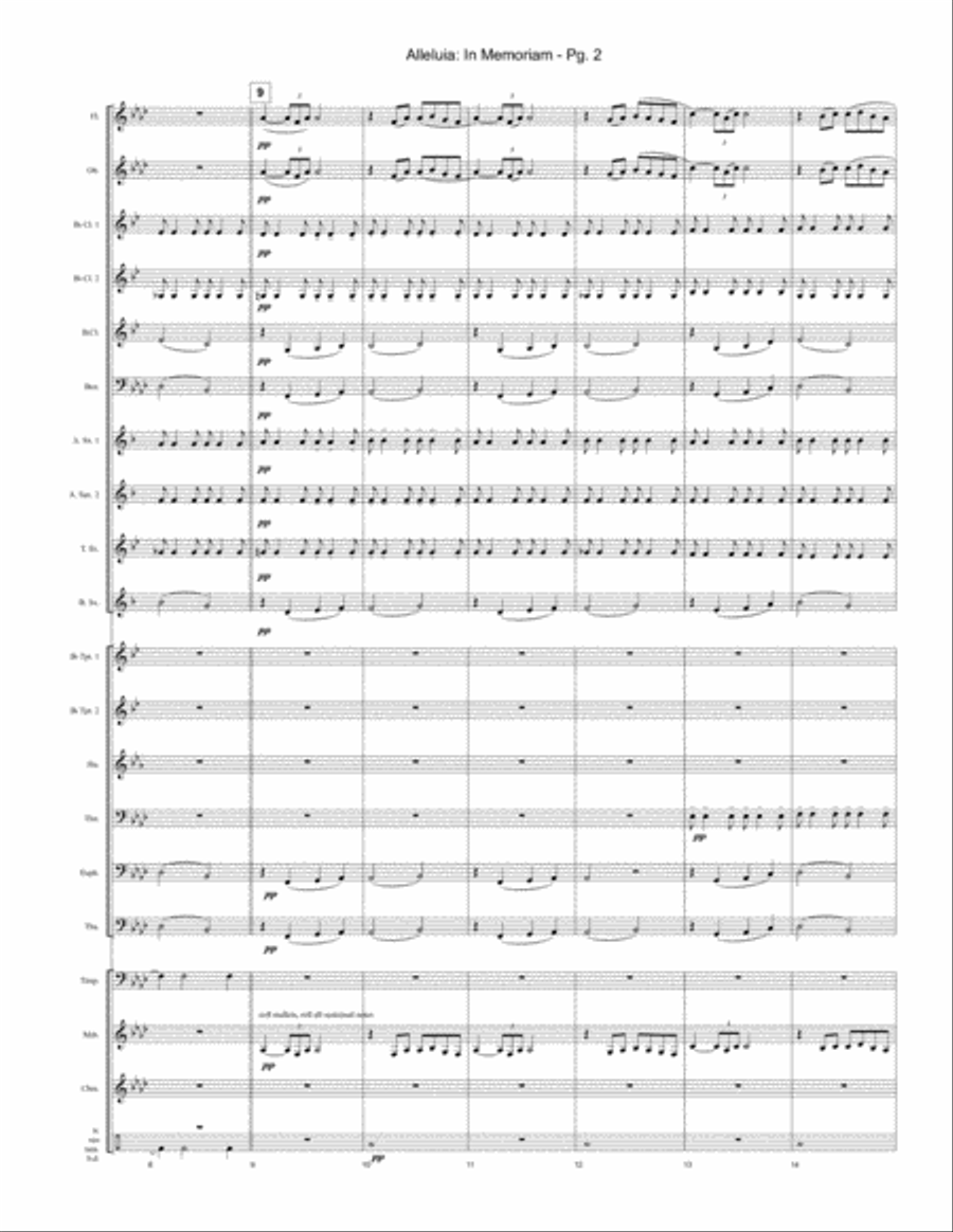 Alleluia: InMemoriam Concert Band scores gallery preview page 3