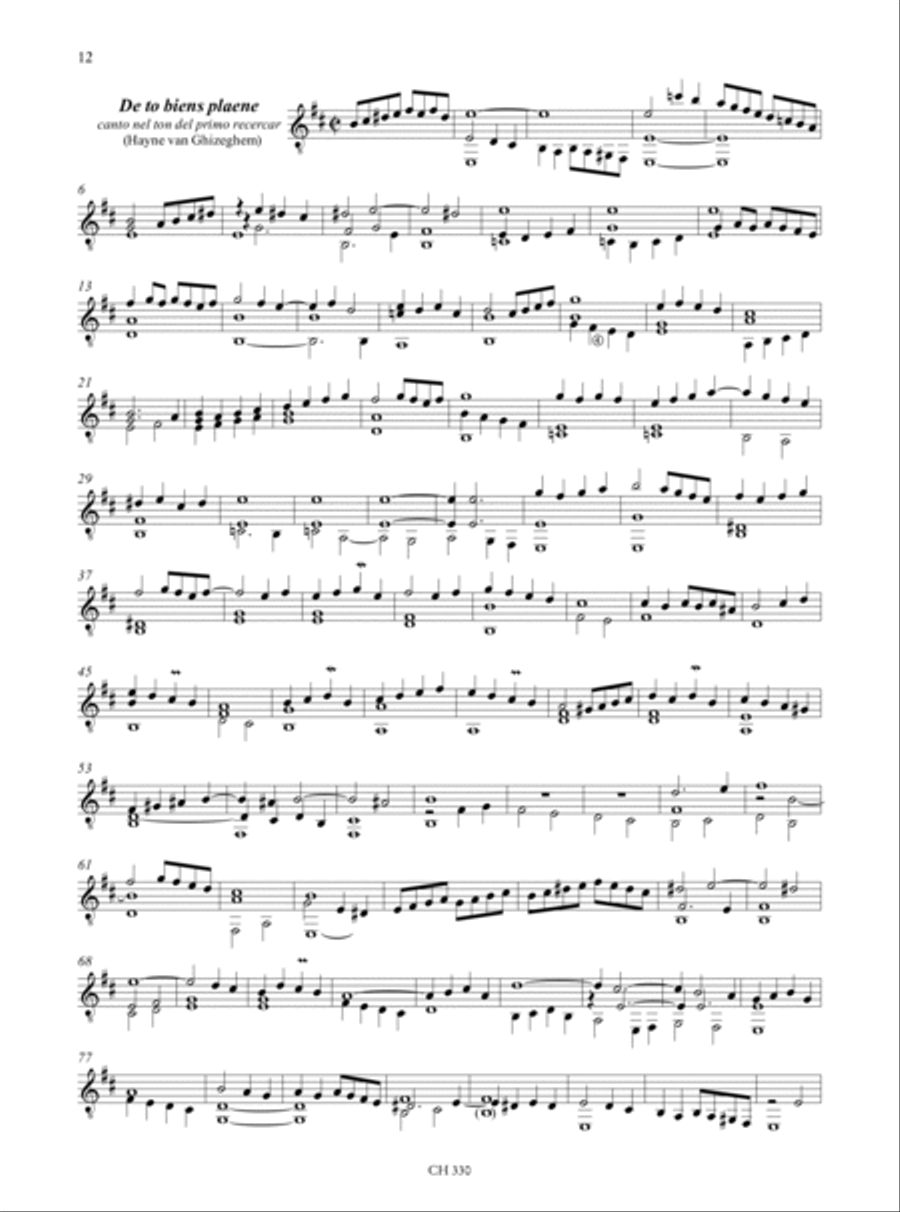 Non ti spiacqua l’ascoltar. Anthology from Vincenzo Capirola’s Lute Book (1517) for Guitar Lute scores gallery preview page 6
