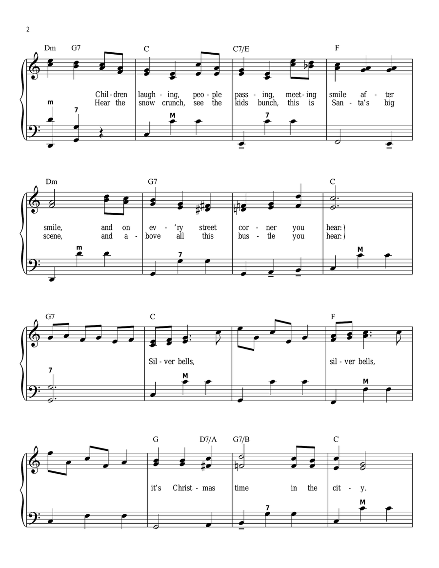 Silver Bells (arr. Gary Meisner) Accordion scores gallery preview page 2