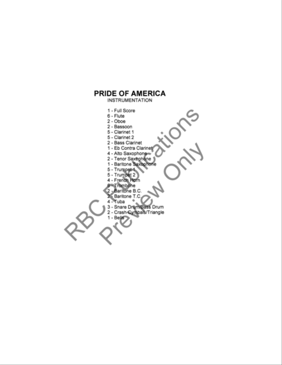 Pride Of America Concert Band scores gallery preview page 3