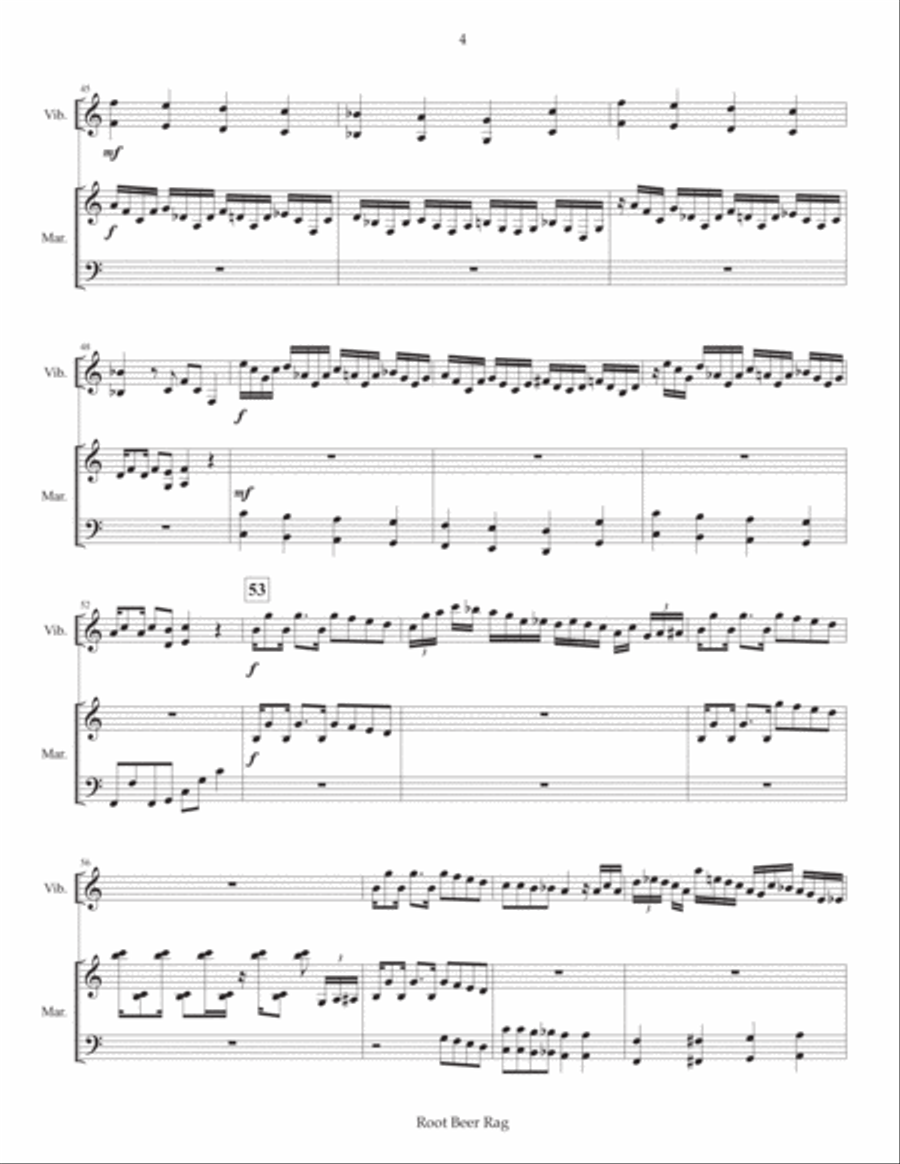 Root Beer Rag Marimba scores gallery preview page 5
