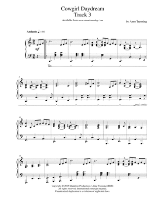 Cowgirl Daydream (sheet music for piano)