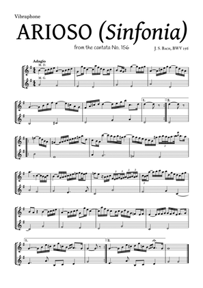 ARIOSO, by J. S. Bach (sinfonia) - for Vibraphone and accompaniment