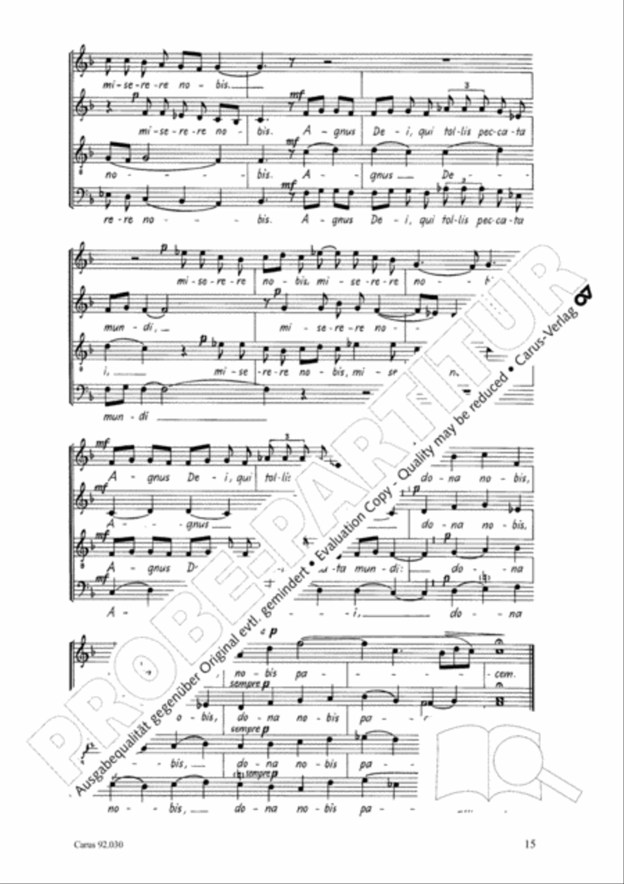 Kleine Messe in F 4-Part scores gallery preview page 16
