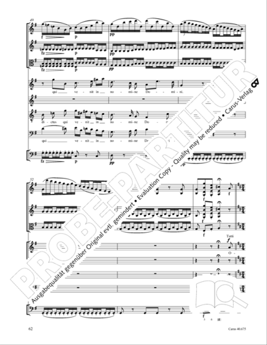 Mass in G Major STB scores gallery preview page 75
