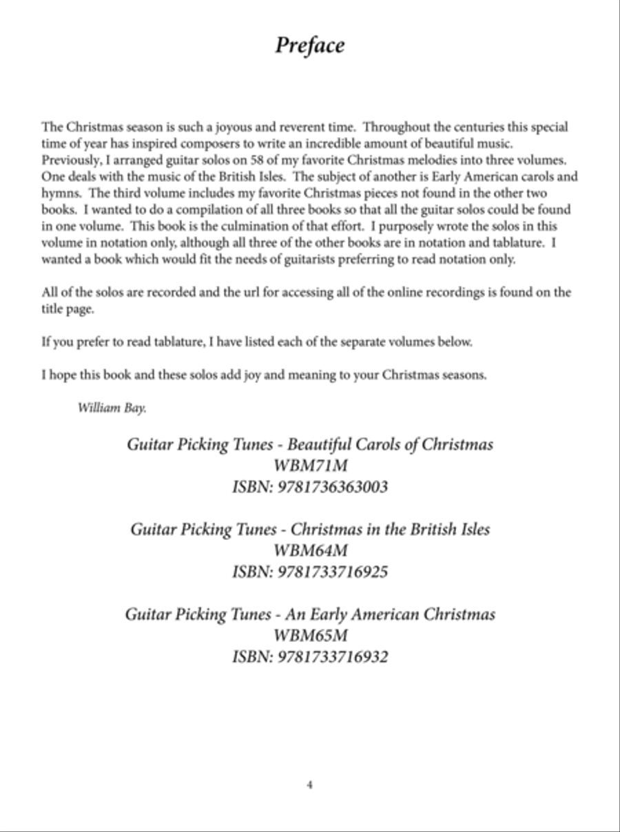 The William Bay Collection - Christmas Guitar Solo Anthology Guitar Solo scores gallery preview page 5