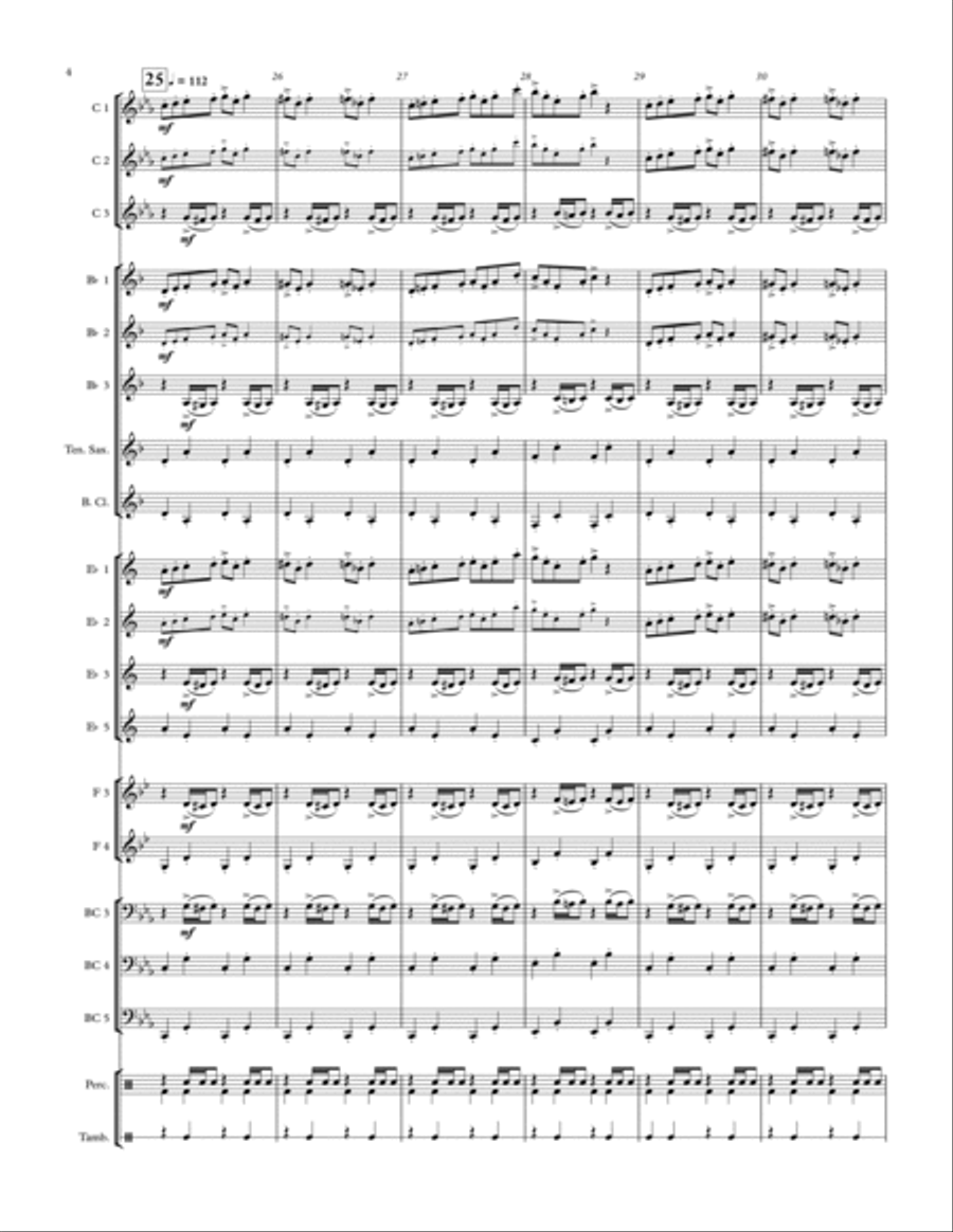 In the Hall of the Mountain King - Adaptable Quintet Concert Band scores gallery preview page 4