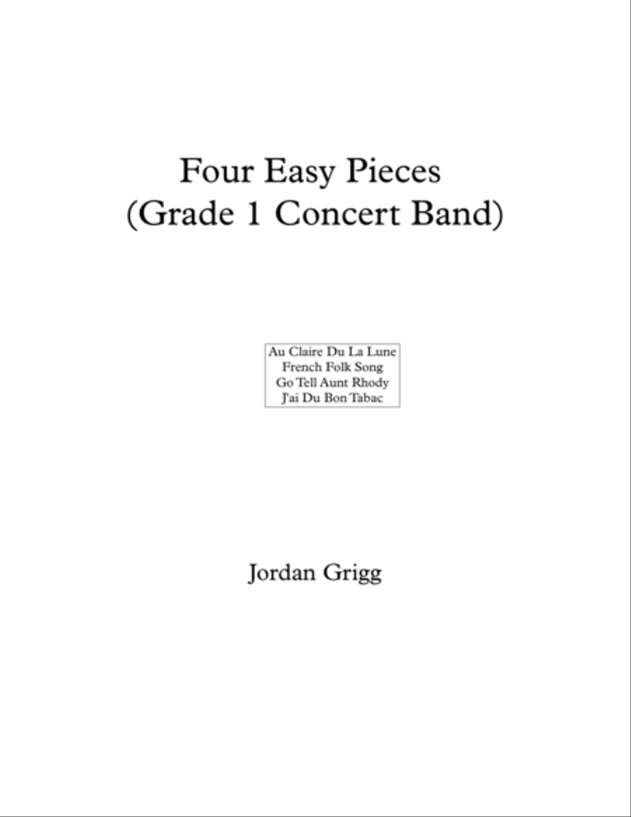 Four Easy Pieces (Grade 1 Concert Band) Concert Band scores gallery preview page 1