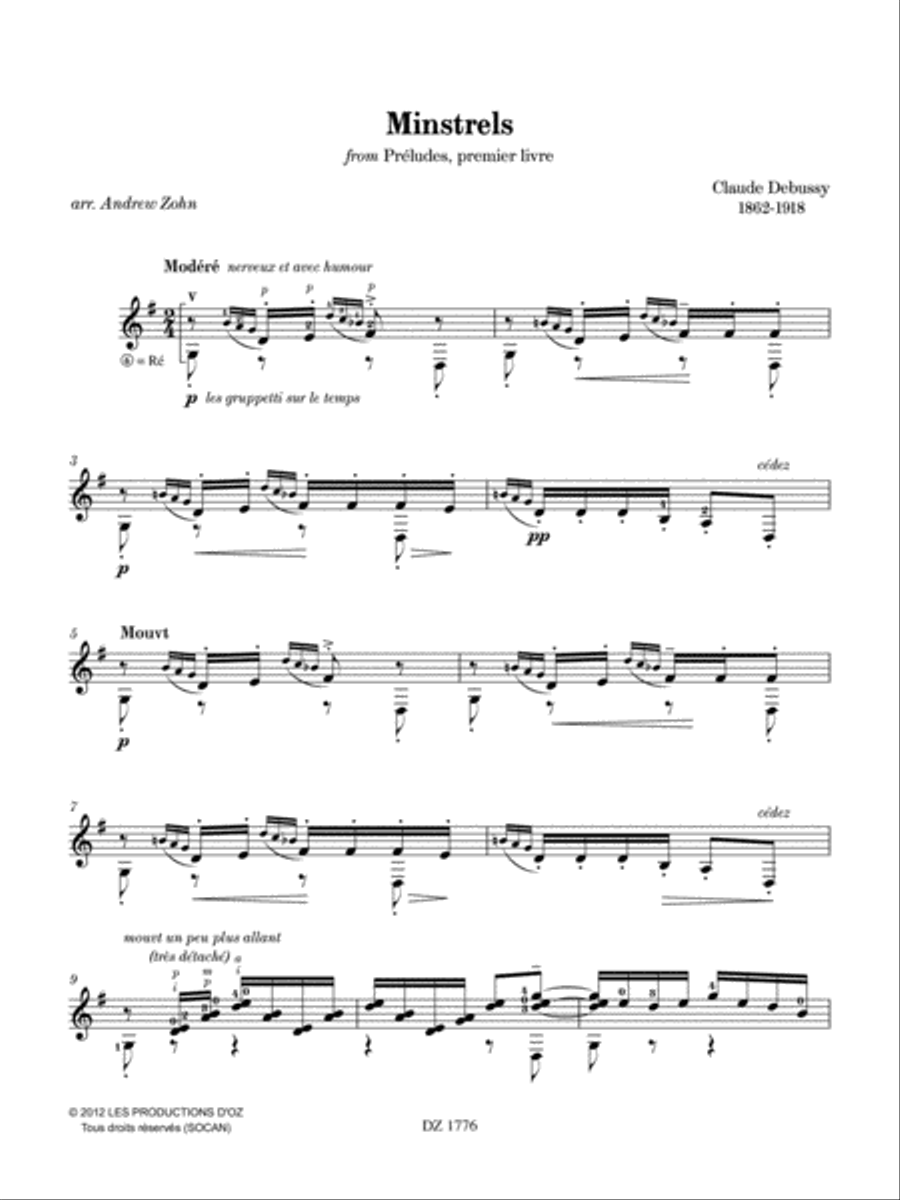 Minstrels Classical Guitar scores gallery preview page 3