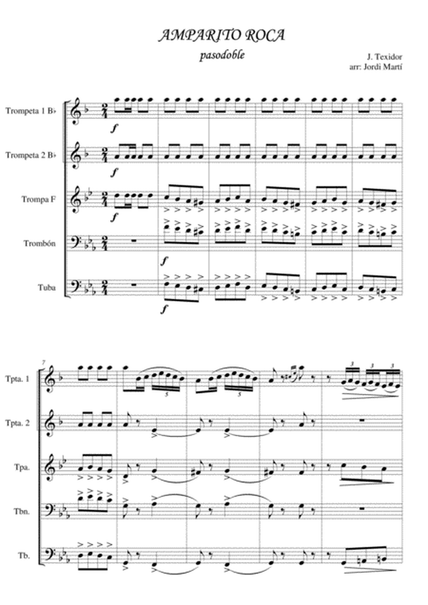 Amparito Roca -pasodoble- trumpet solo image number null