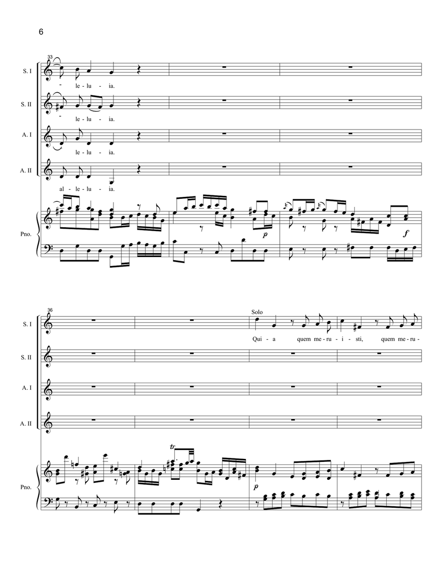 Regina Coeli in C (SSAA) SSAA scores gallery preview page 6