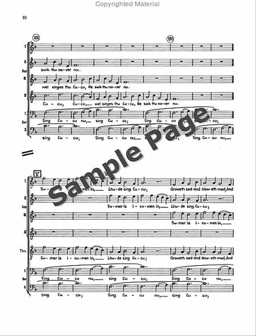 Rota Sumer Is Icumen In Ch. Score Mixed Choir scores gallery preview page 11