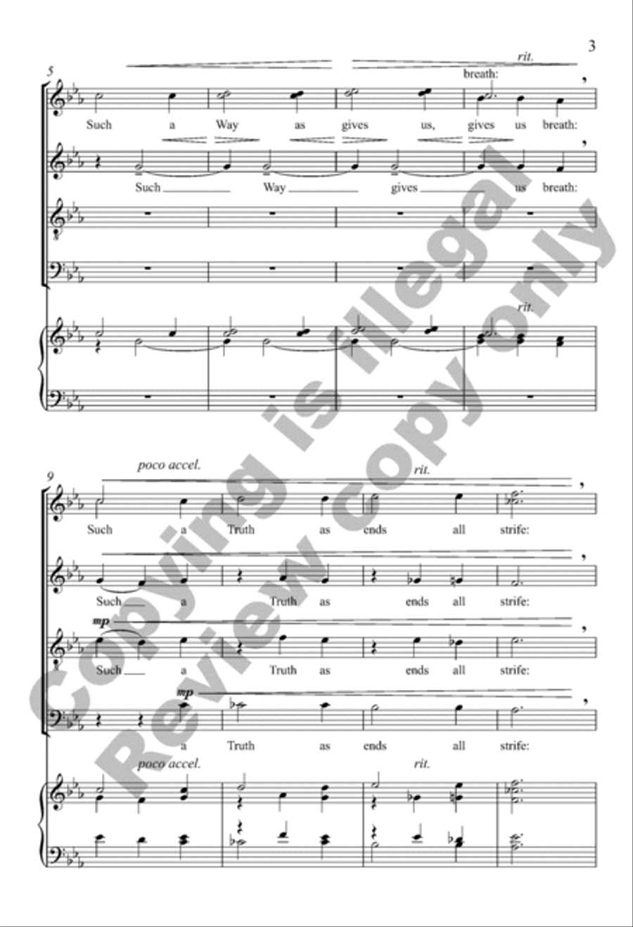 Come, My Way, My Truth, My Life Divisi scores gallery preview page 3