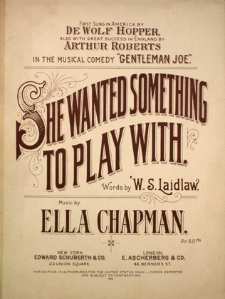 Book cover for She Wanted Something To Play With