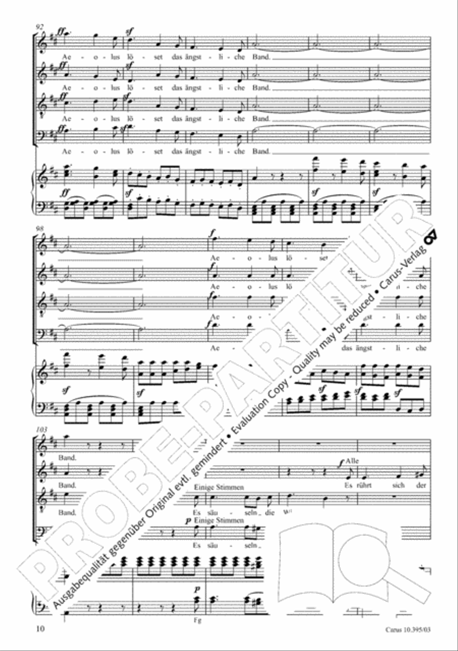 Calm Sea and Prosperous Voyage 4-Part scores gallery preview page 11