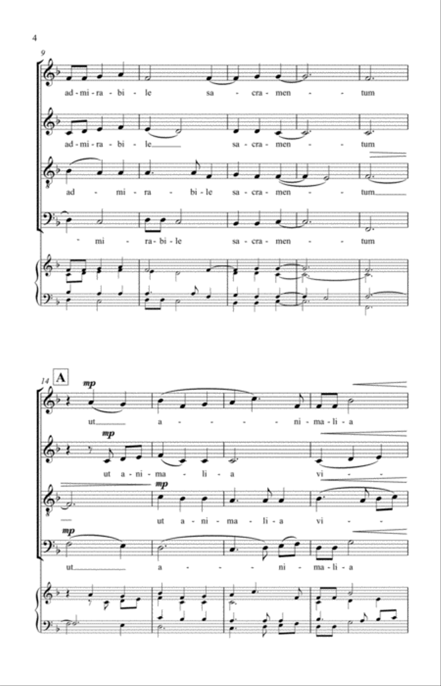 O Magnum Mysterium 4-Part scores gallery preview page 6