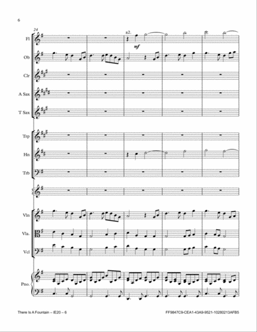 There Is A Fountain Full Orchestra scores gallery preview page 6