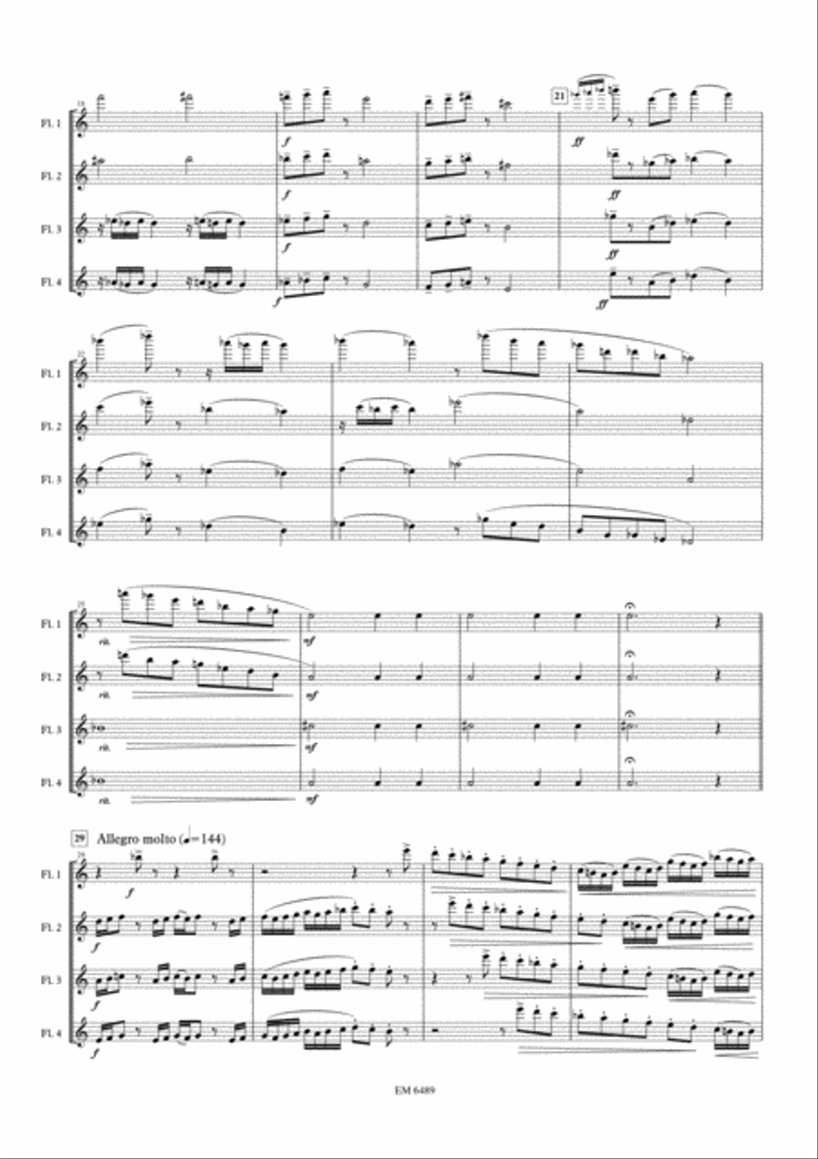 Flutism for Flute Quartet Flute Quartet scores gallery preview page 3