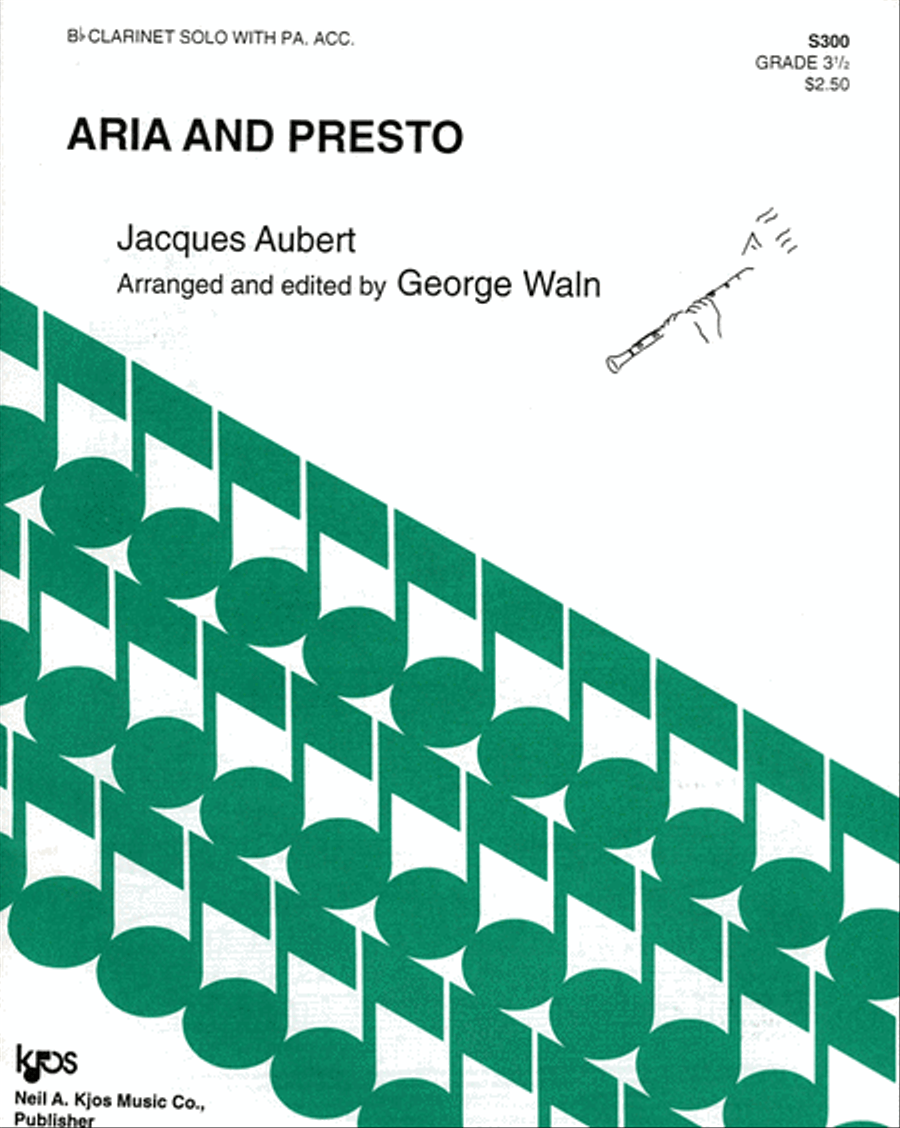 Aria and Presto Clarinet Solo scores gallery preview page 1