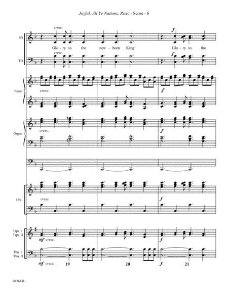 Joyful, All Ye Nations, Rise! - Brass and Handbells Score and Parts